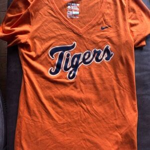 Nike Orange Dri-FIT Athletic Tee with White Swoosh Detroit tigers MLB